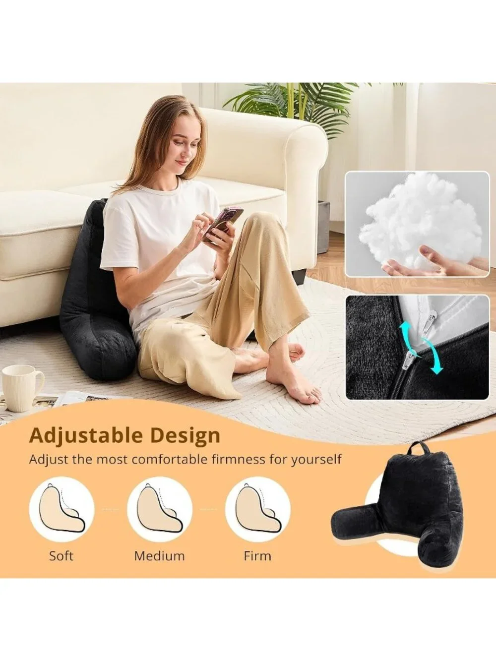 〽️Reading Pillow for Bed Back Pillow for Sitting Up 18
